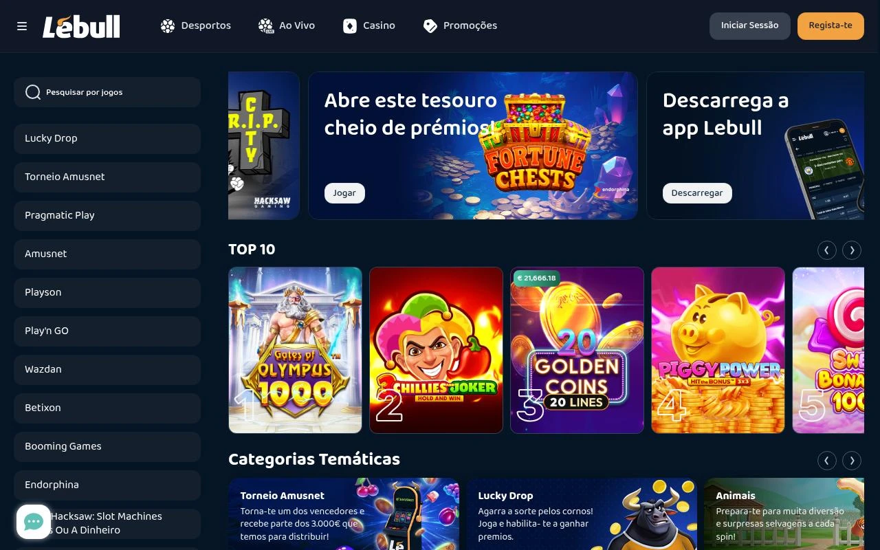 LeBull - Interface Moderna e Intuitiva